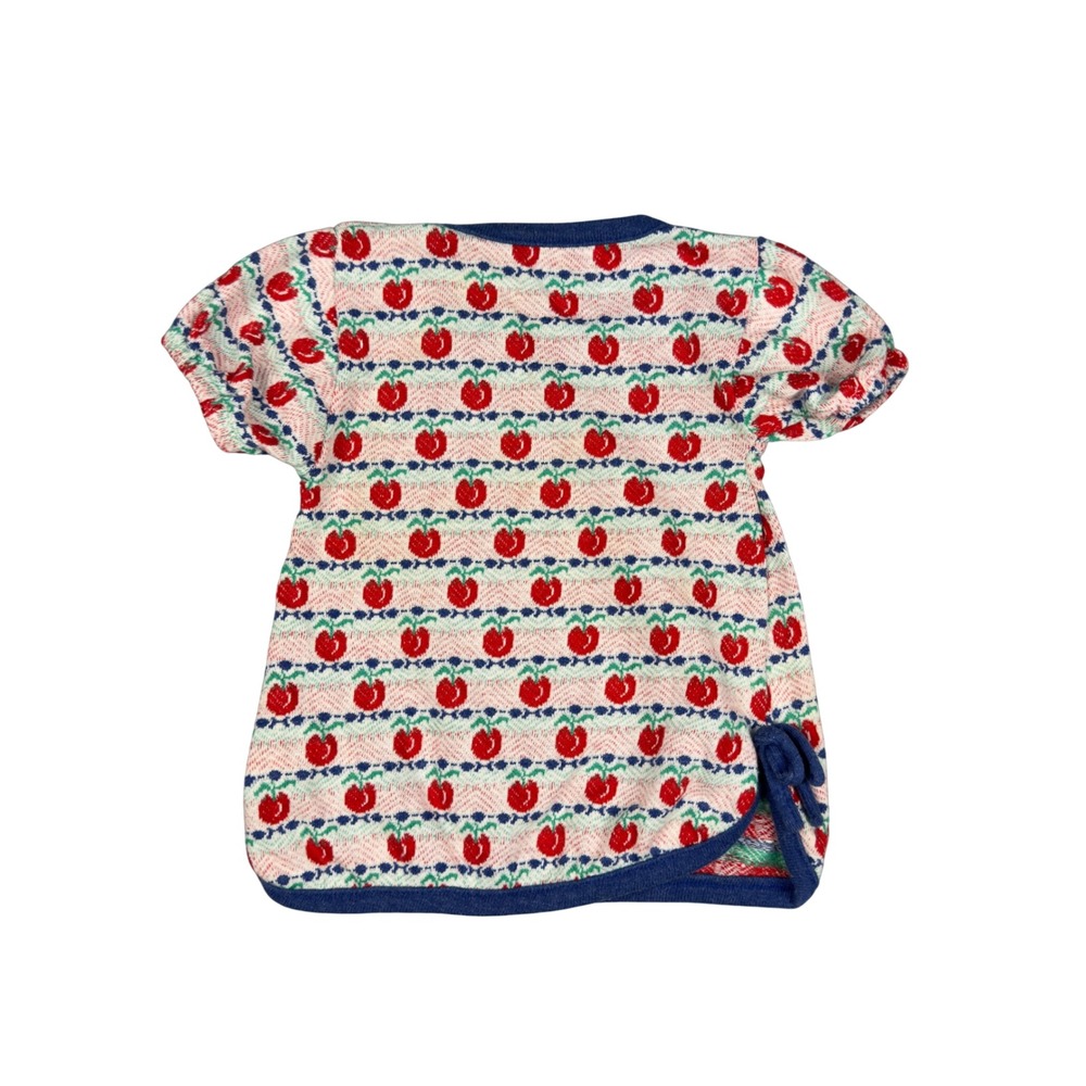 Vintage‎ Camptown Girls 2T Cherry Jacquard Knit Shirt Red White USA Made - Picture 4 of 10